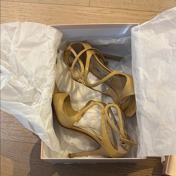 Jimmy Choo Nude Strappy Heels 36 - Picture 1 of 9